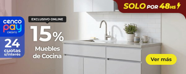 15% - Muebles de cocina.